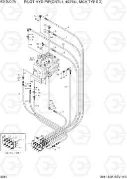 3231 PILOT HYD PIP(CNTL1, #0794-, MCV TYPE 2) R210LC-7A, Hyundai