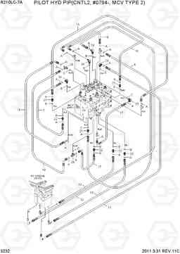 3232 PILOT HYD PIP(CNTL2, #0794-, MCV TYPE 2) R210LC-7A, Hyundai