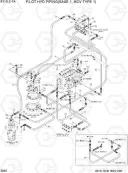 3240 PILOT HYD PIPING(BASE 1, MCV TYPE 1) R210LC-7A, Hyundai