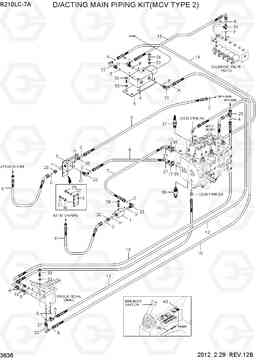 3636 D/ACTING MAIN PIPING KIT(MCV TYPE 2) R210LC-7A, Hyundai