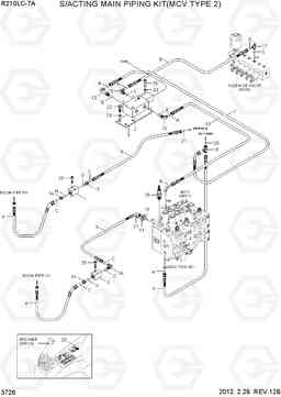 3726 S/ACTING MAIN PIPING KIT(MCV TYPE 2) R210LC-7A, Hyundai