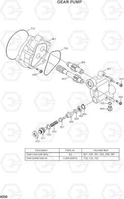 4030 GEAR PUMP R210LC-7A, Hyundai