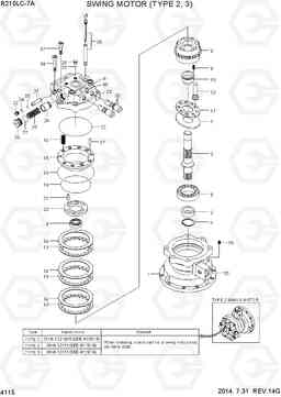 4115 SWING MOTOR (TYPE 2, 3) R210LC-7A, Hyundai