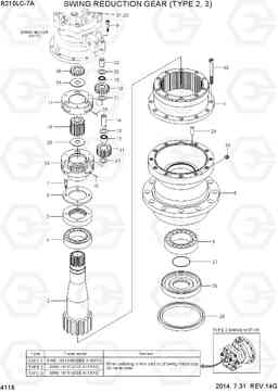 4116 SWING REDUCTION GEAR (TYPE 2, 3) R210LC-7A, Hyundai