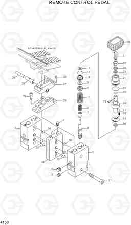 4130 REMOTE CONTROL PEDAL R210LC-7A, Hyundai