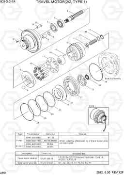 4151 TRAVEL MOTOR(2/2, TYPE 1) R210LC-7A, Hyundai