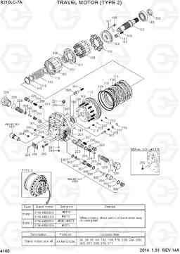 4160 TRAVEL MOTOR(TYPE 2) R210LC-7A, Hyundai