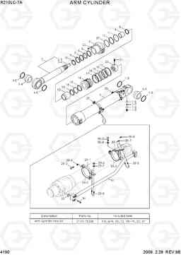 4190 ARM CYLINDER(STD, -#0671) R210LC-7A, Hyundai