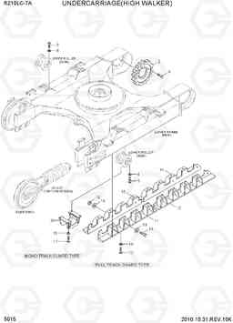 5015 UNDERCARRIAGE(HIGH WALKER) R210LC-7A, Hyundai