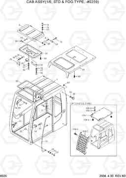 6020 CAB ASSY(1/6, STD & FOG TYPE, -#0259) R210LC-7A, Hyundai