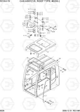 6026 CAB ASSY(1/6, ROOF TYPE, #0260-) R210LC-7A, Hyundai