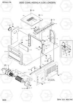 6225 SIDE COWL ASSY(LH, LOG LOADER) R210LC-7A, Hyundai