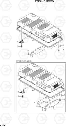 6250 ENGINE HOOD R210LC-7A, Hyundai