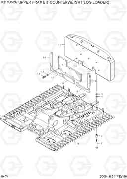 6405 UPPER FRAME & COUNTERWEIGHT(LOG LOADER) R210LC-7A, Hyundai