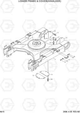 6415 LOWER FRAME & COVER(HIGH WALKER) R210LC-7A, Hyundai