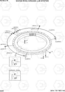 6420 SWING RING GREASE LUB SYSTEM R210LC-7A, Hyundai