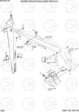 7020 BOOM MOUNTING(LONG REACH) R210LC-7A, Hyundai