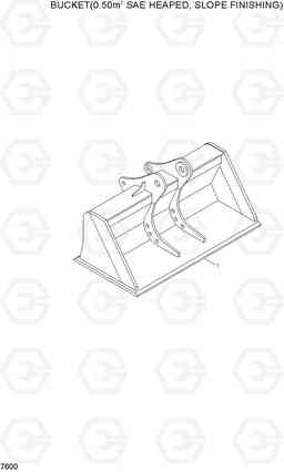 7600 BUCKET(0.50M3 SAE HEAPED, S/FINISHING) R210LC-7A, Hyundai