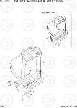 7700 BUCKET(0.52M3 SAE HEAPED, LONG REACH) R210LC-7A, Hyundai