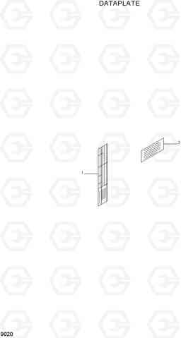 9020 DATAPLATE R210LC-7A, Hyundai