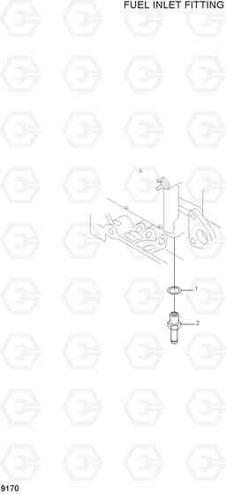 9170 FUEL INLET FITTING R210LC-7A, Hyundai