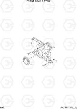 9210 FRONT GEAR COVER R210LC-7A, Hyundai