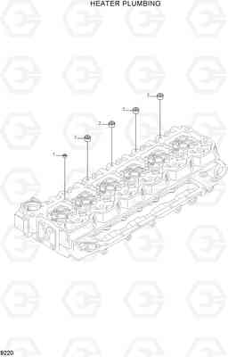 9220 HEATER PLUMBING R210LC-7A, Hyundai