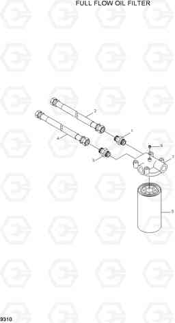 9310 FULL FLOW OIL FILTER R210LC-7A, Hyundai