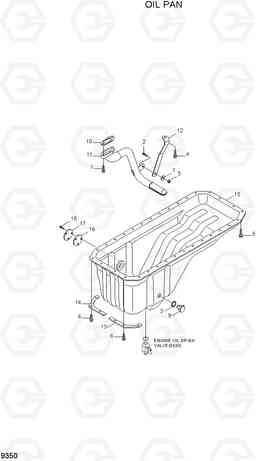 9350 OIL PAN R210LC-7A, Hyundai