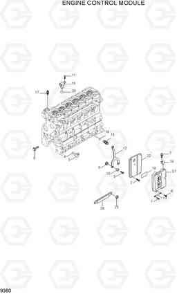 9360 ENGINE CONTROL MODULE R210LC-7A, Hyundai