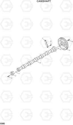 9380 CAMSHAFT R210LC-7A, Hyundai