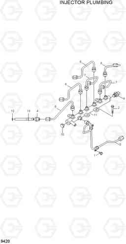 9420 INJECTOR PLUMBING R210LC-7A, Hyundai