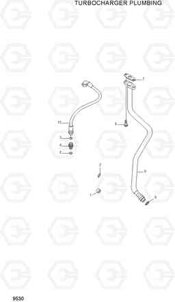 9530 TURBOCHARGER PLUMBING R210LC-7A, Hyundai