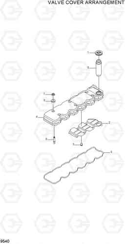 9540 VALVE COVER ARRANGEMENT R210LC-7A, Hyundai