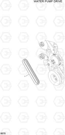 9570 WATER PUMP DRIVE R210LC-7A, Hyundai