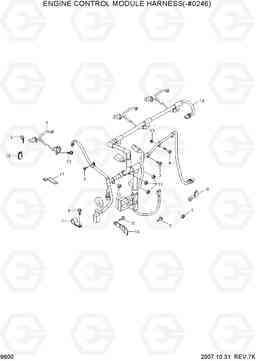 9600 ENGINE CONTROL MODULE HARNESS(-#0246) R210LC-7A, Hyundai