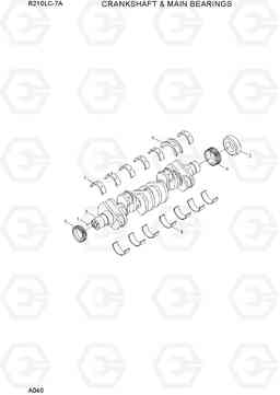 A040 CRANKSHAFT & MAIN BEARINGS R210LC-7A, Hyundai