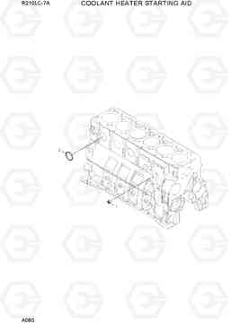 A080 COOLANT HEATER STARTING AID R210LC-7A, Hyundai