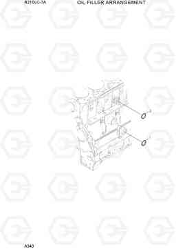 A340 OIL FILLER ARRANGMENT R210LC-7A, Hyundai