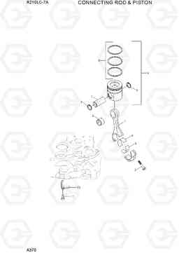 A370 CONNECTING ROD & PISTON R210LC-7A, Hyundai