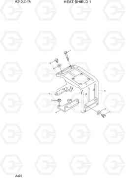 A470 HEAT SHIELD 1 R210LC-7A, Hyundai