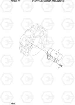 A490 STARTING MOTOR MOUNTING R210LC-7A, Hyundai