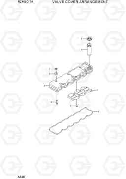 A540 VALVE COVER ARRANGEMENT R210LC-7A, Hyundai