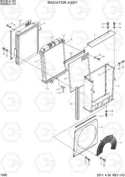 1060 RADIATOR ASSY R210/220LC-7H, Hyundai