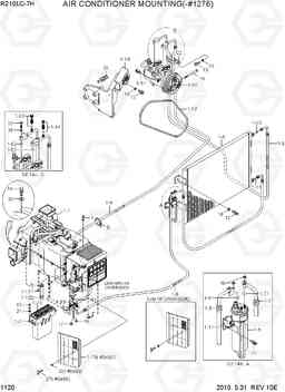 1120 AIR CONDITIONER MOUNTING(-#1276) R210/220LC-7H, Hyundai