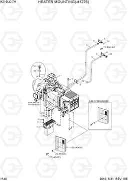 1140 HEATER MOUNTING(-#1276) R210/220LC-7H, Hyundai