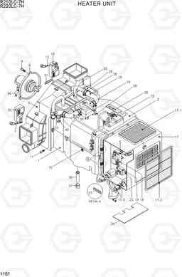 1151 HEATER UNIT R210/220LC-7H, Hyundai