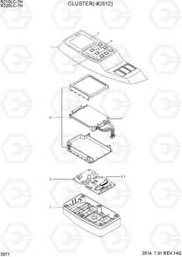 2071 CLUSTER(-#2612) R210/220LC-7H, Hyundai