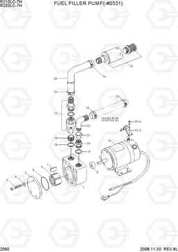 2090 FUEL FILLER PUMP(-#0531) R210/220LC-7H, Hyundai