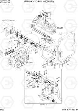 3100 UPPER HYD PIPING(BASE) R210/220LC-7H, Hyundai